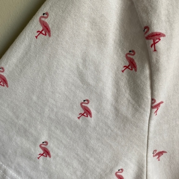 Denim & Flower Men's White Allover Flamingo Print Short Sleeve T-shirt Medium - Picture 3 of 8